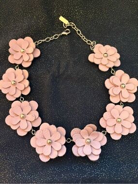 Pink Flower Statement Necklace from BaubleBar